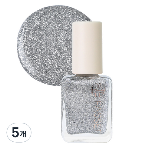 파셋 셀럽 네일컬러 폴리쉬 매니큐어, 69 실버딜라이트, 7ml, 5개