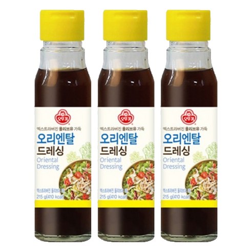 오뚜기 오리엔탈 드레싱, 3개, 215g