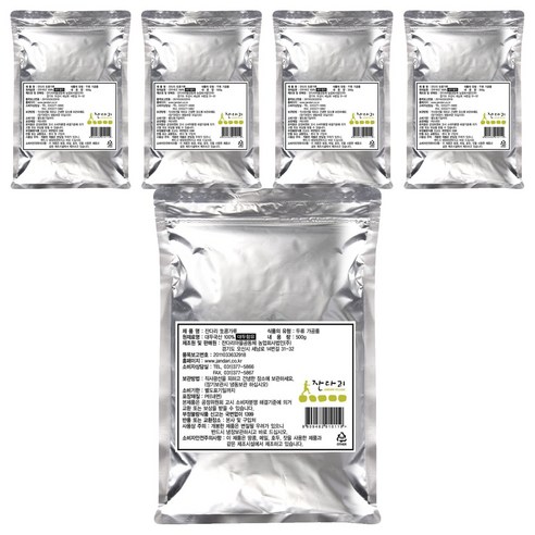 잔다리 생 콩가루, 5개, 500g