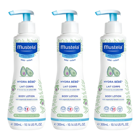 무스텔라 이드라 베베 바디로션, 300ml, 3개