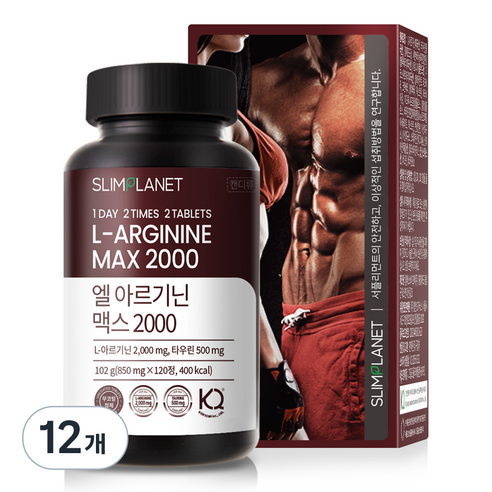 슬림플래닛 L 아르기닌 맥스 2000, 120정, 12개