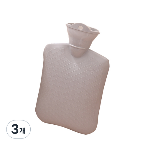 퀵살림 핸드워머 따뜻한 보온 물주머니 02 라이트 그레이 500ml, 3개