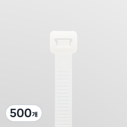 솔탑 전선 정리 케이블 타이, 500개, 백색