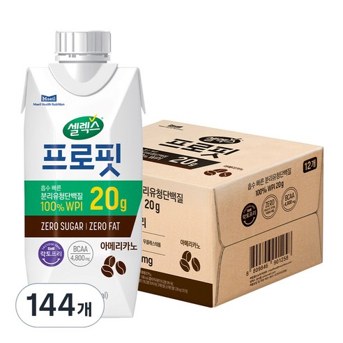 셀렉스 프로핏 웨이프로틴 아메리카노, 330ml, 144개