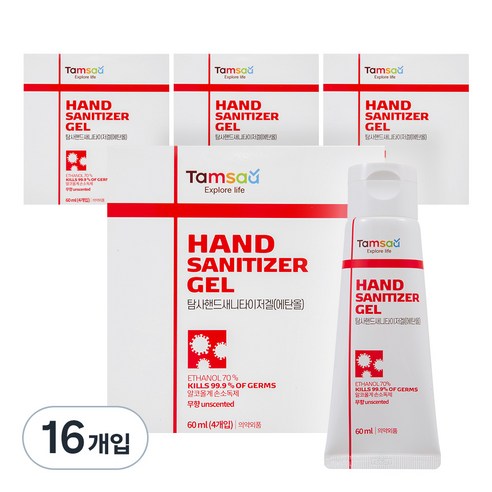 탐사 핸드 새니타이저 겔, 60ml, 16개입