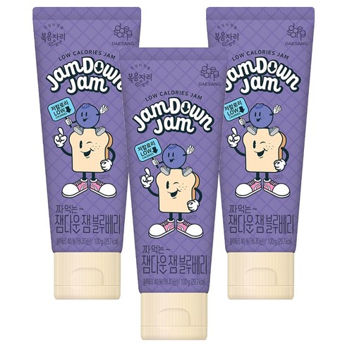 복음자리 짜먹는 잼다운잼 블루베리, 100g, 3개