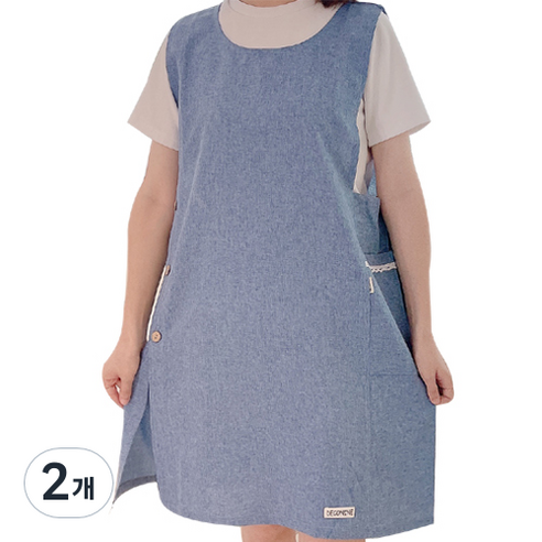 데코나인 엘르 앞치마, 블루, 2개