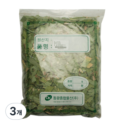 동광종합물산 죽엽 국내산, 600g, 3개