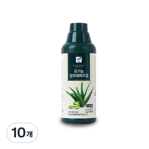 맑은농장 유기농 알로에베라 겔, 1.05L, 10개