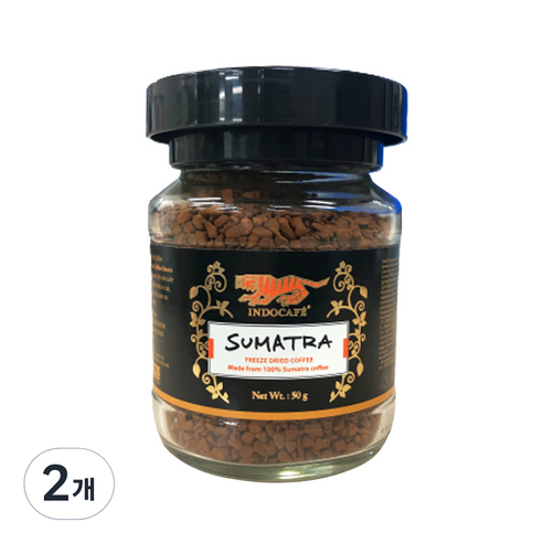 수마트라 인도카페 동결 건조 원두커피 50g, 1개, 2개