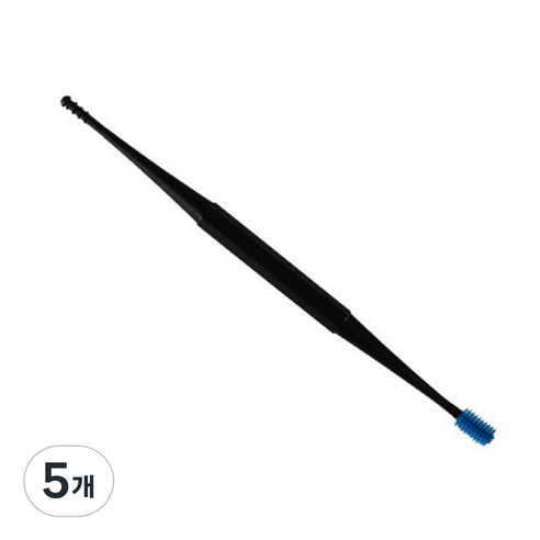 만물마켓 실리콘 듀얼팁 귀이개 블랙 + 블루, 1개입, 5개