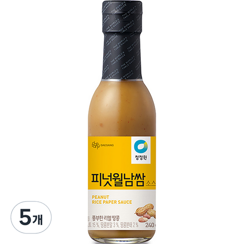 대상 청정원 피넛월남쌈 소스, 240g, 5개