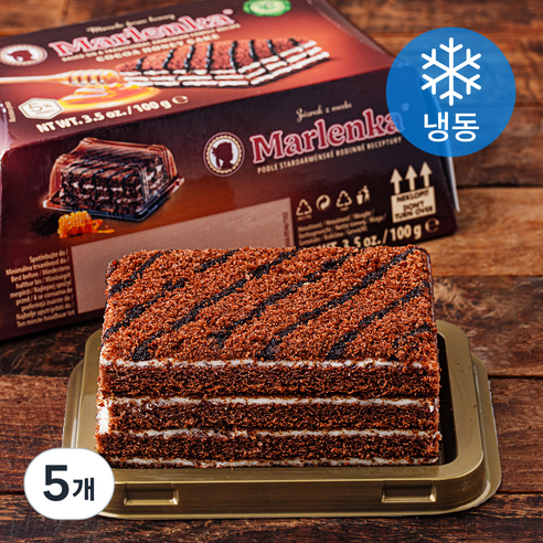말렌카 허니 케이크 코코아 (냉동), 100g, 5개