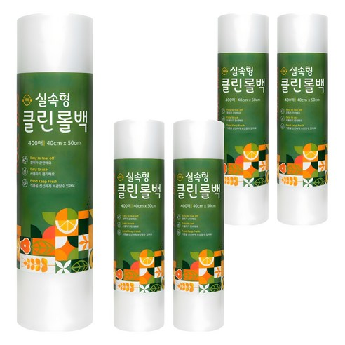 원스마켓 식품포장용 위생롤백 왕특대형 40cm x 50cm, 특특대(XXL) 이상, 400개입, 5개