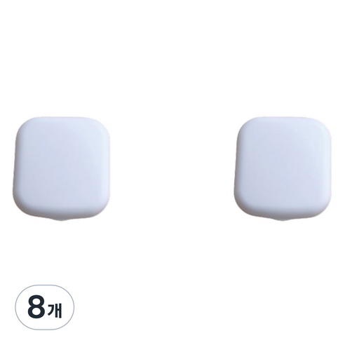 마카롱 휴대용 집게 흡착봉 콘택트 렌즈 케이스, 화이트, 8개