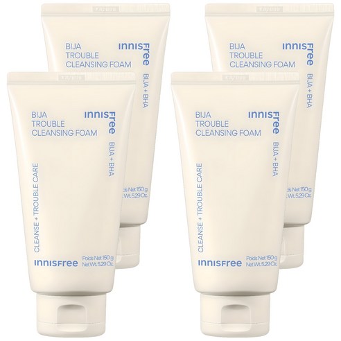 이니스프리 New 비자 바하 트러블 클렌징 폼, 150g, 4개