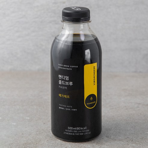 핸디엄 콜드브루원액 예가체프, 500ml, 1개 더치커피