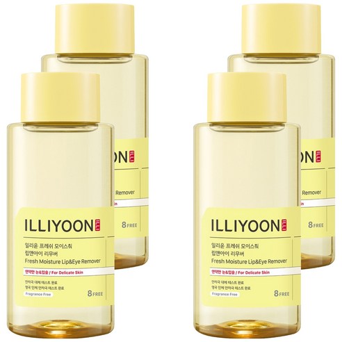 일리윤 프레쉬 모이스춰 립 & 아이 리무버, 300ml, 4개