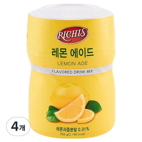 리치스 레몬 에이드, 550g, 1개입, 4개