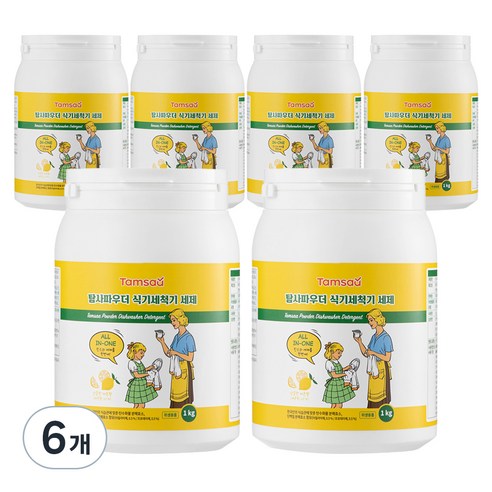 탐사 식기세척기 세제 파우더, 1kg, 6개