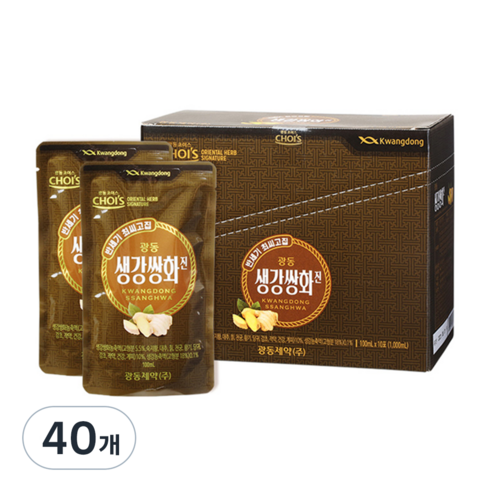 광동초이스 생강쌍화진, 100ml, 40개