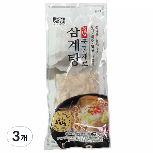 조은약초 대형삼계탕 국물재료, 100g, 3개