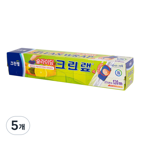크린랲 슬라이딩 랩, 5개, 120m