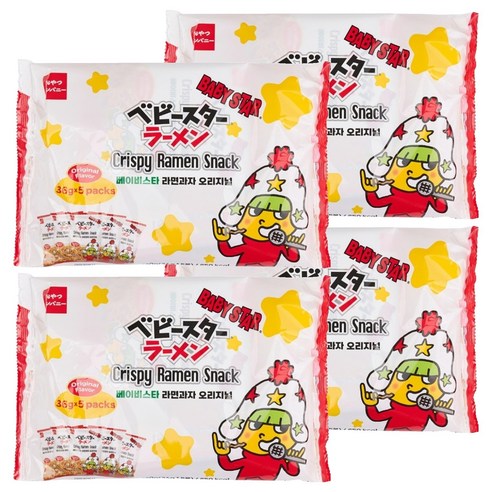 베이비스타 라면과자 오리지널 5p, 180g, 4개