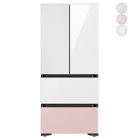 [색상선택형] 삼성전자 비스포크 프리스탠딩 김치냉장고 플러스 방문설치, RQ48A9402AP, 글램 화이트