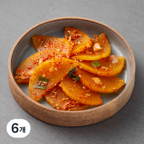 반찬천국 단무지 무침, 200g, 6개