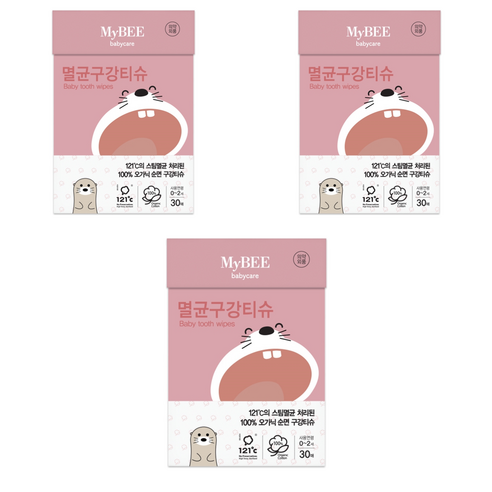 마이비 멸균 아기 구강티슈 30p, 249g, 3개