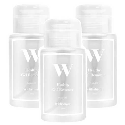 위드샨 헬씨 펌프형 젤네일 리무버, 200ml, 3개