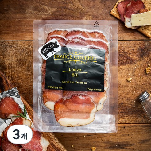 프랑스구르메 론조 슬라이스, 100g, 3개