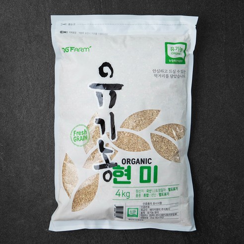 대구농산 유기농 현미, 4kg, 1개