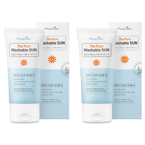 팜트리 더순한 워셔블 썬 SPF35 PA+++, 50ml, 2개