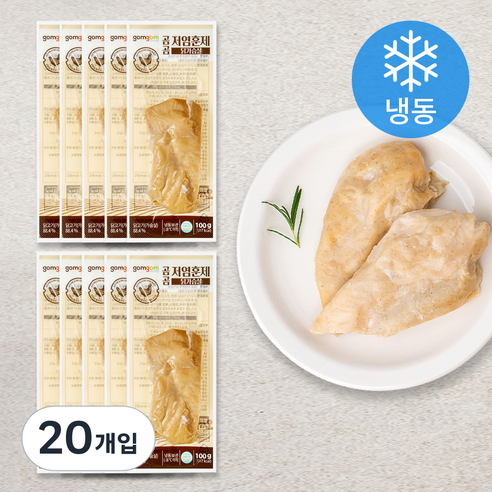 곰곰 저염 훈제 닭가슴살 (냉동), 100g, 20개입
