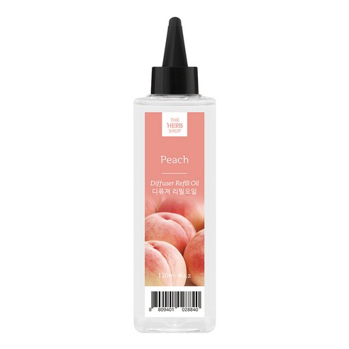 더허브샵 디퓨저 리필 오일, 피치, 120ml, 1개