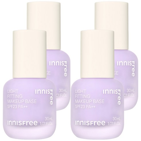 이니스프리 라이트 피팅 메이크업 베이스 30ml, 01 퍼플, 4개