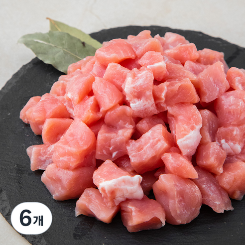 곰곰 한돈 등심 카레용 (냉장), 400g, 6개