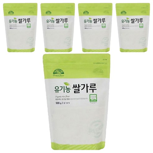 [오가닉스토리] 오가닉스토리 유기농 쌀가루, 500g, 5개