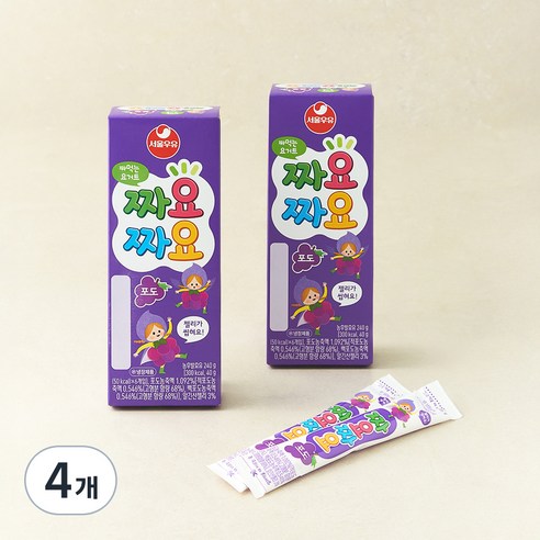 서울우유 짜먹는 요구르트 짜요짜요 포도