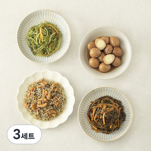 집반찬연구소 맛보기 반찬 4종, 3세트