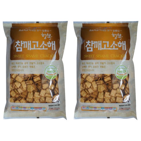 신흥제과 행복 참깨고소해 크래커, 1kg, 2개