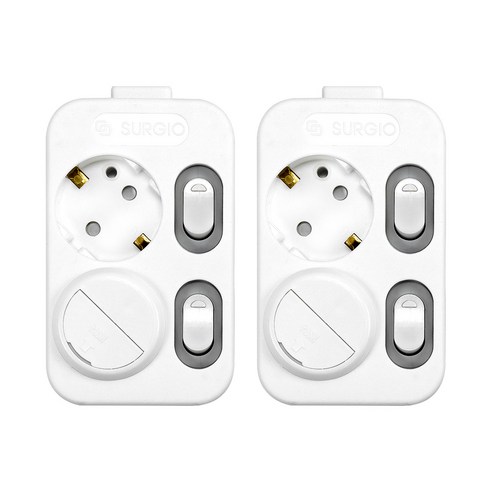 써지오 개별형 안전멀티탭 2구 16A + 안전커버, 3m, 2개