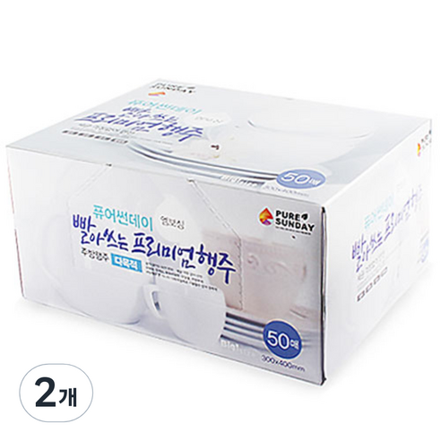 선우랜드 빨아쓰는 프리미엄 행주, 50매입, 2개