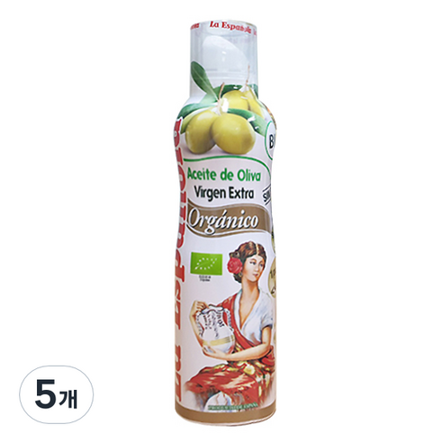 에스파놀라 유기농 엑스트라버진 올리브유 스프레이형, 200ml, 5개