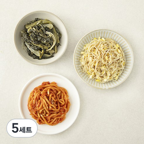 집반찬연구소 삼색나물 세트, 280g, 5세트