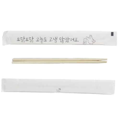 토닭토닭 오늘도 고생 많았어요 일회용 젓가락, 100개입, 10개