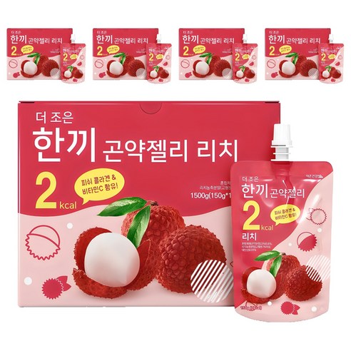 더존건강 더 조은 한끼곤약젤리 리치 10개입, 1.5kg, 5개