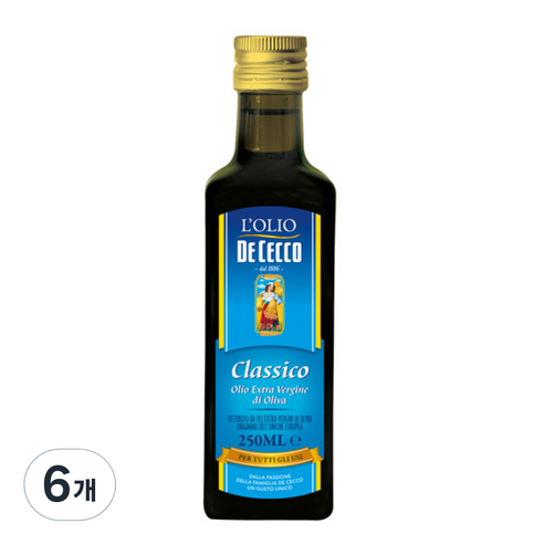 데체코 올리오 엑스트라 버진 디 올리바, 250ml, 6개